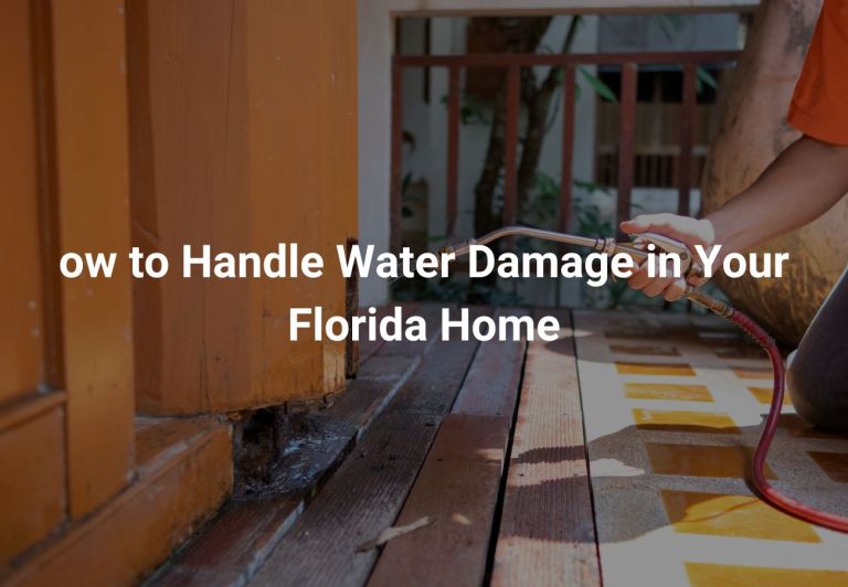 How to Handle Water Damage in Your Florida Home