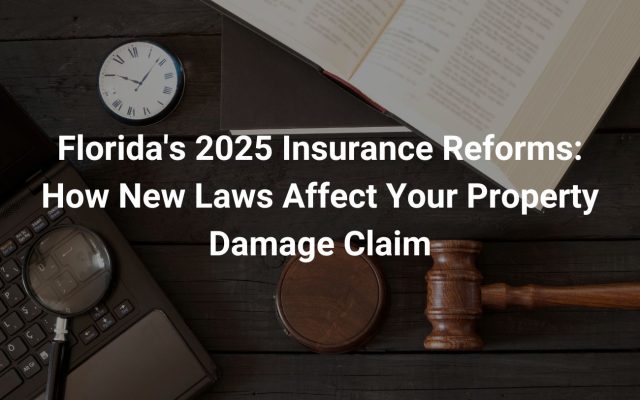 Florida’s 2025 Insurance Reforms: How New Laws Affect Your Property Damage Claim